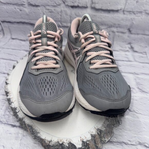 Asics Womens Gel-Contend 7 Athletic Running Shoes Gray Pink Sneakers Sz 10 Wide - Picture 4 of 10